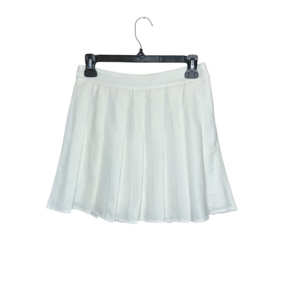 New SCKTOO Size Small S White‎ Pleated Mini Tennis Skirt with Shorts Lining - Picture 4 of 5